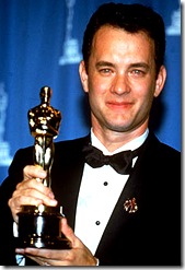 Tom Hankds winning an Oscar