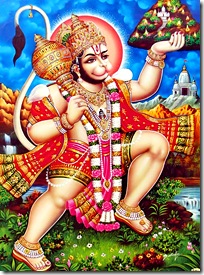 Hanuman flying to the rescue