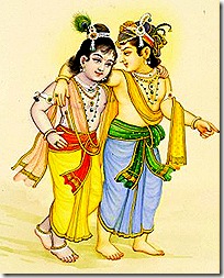 Balarama and Krishna in Vrindavana
