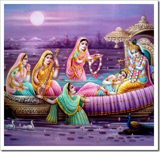 Radha and Krishna with the goopis