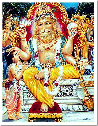 Prahlada with his beloved Lord