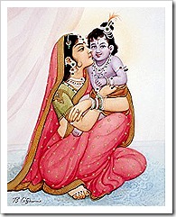 Mother Kaushalya with Lord Rama