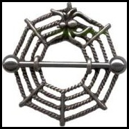spider web nipple shield ring
