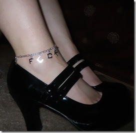 I FUCK anklet from NippleCharms