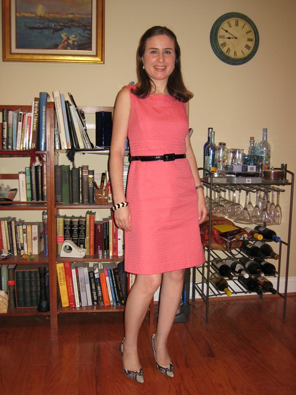 [Salmon Shift Dress with Black Accents[7].jpg]