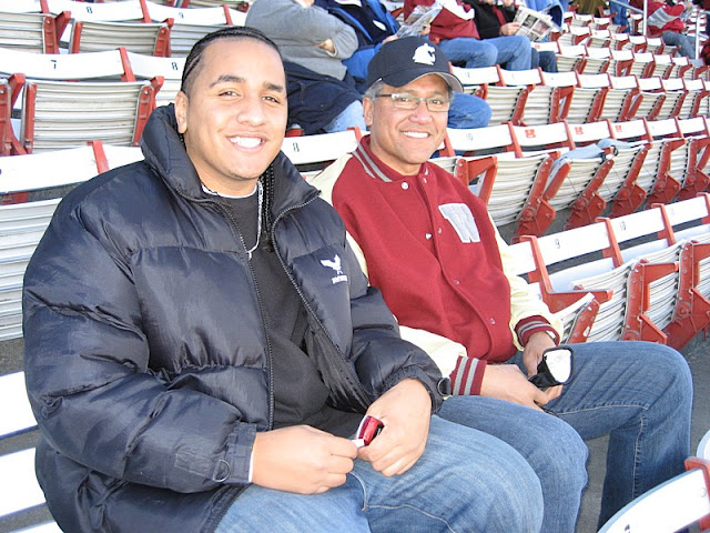 Jack Thompson (Right) with son Tony.