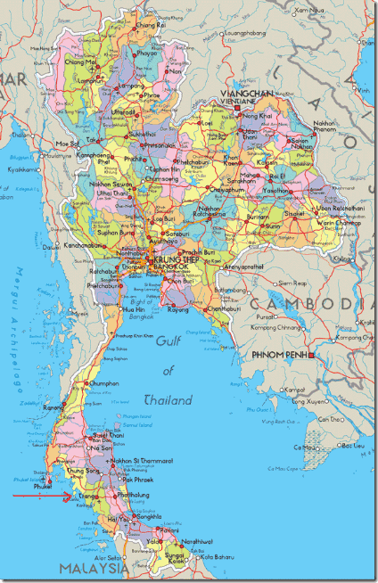 political-map-of-thailand