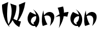 Wonton Font