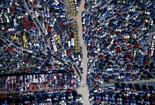 Breathtaking Aerial Photographs By Alex Maclean Seen On coolpicturesgallery.blogspot.com Or www.CoolPictureGallery.com junkyard_access_rd