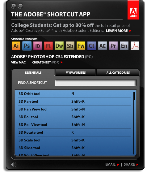 AdobeShortcutApp
