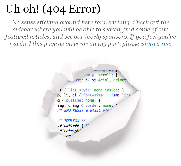 404 &mdash; Uh oh!