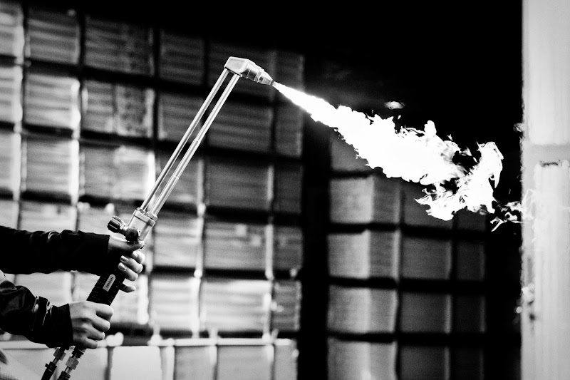 Black and white flame