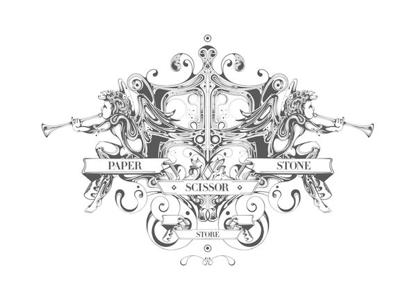 Si Scott. Paper-Scissor-Stone logo
