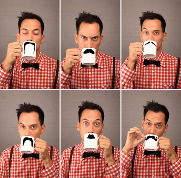 Moustache Mugs. Man