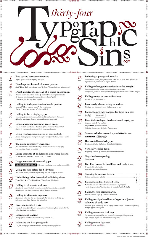 34 Typographic Sins
