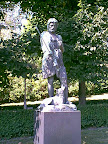 Hunter statue in City garden
