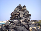 Stack of lava rock