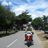 Me and my scooter (which despite my mother's fears, did not kill me)
