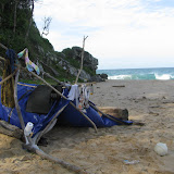 Camping out on the Secret Beach