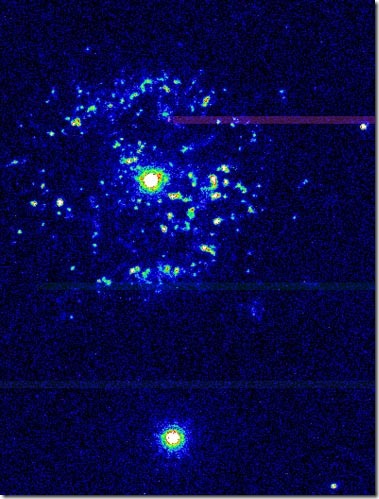 Estrela T Pyxidis que poderá se transformar em uma supernova (NASA).