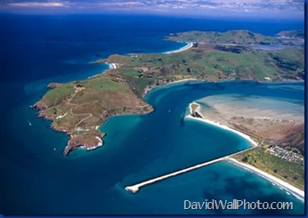 Taiaroa Head, Otago Peninsula, Aramoana and entrance to Otago Harbour, near Dunedin