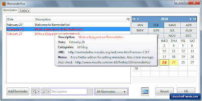 ReminderFox Firefox Plug-in