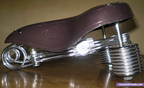 Side view of the bicycle saddle