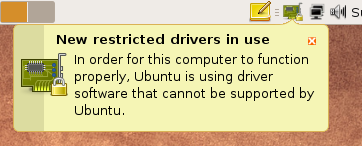 Ubuntu GNOME Notification Balloon