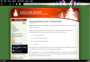 Firefox Personas web browser view Firefox Personas enabled view of the web browser