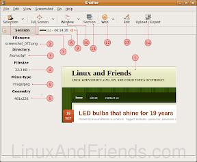 Shutter Interface - screenshot capture tool This is the main window of Shutter
