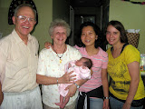 Ted and Bev Skiles delivering Zi-ying to our home with some workers from the Home of God's Love