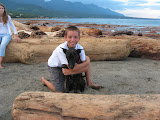 Zach with the Gant's dog 'Shadow'