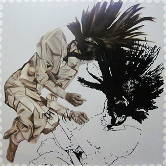 Josue Mangrobang Jr., Reflection Follows, oil on canvas, 3x3ft, 2010