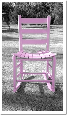 pink chair in black & white pink chair in black & white