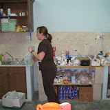 Mixing antibiotics for a sick patient.
