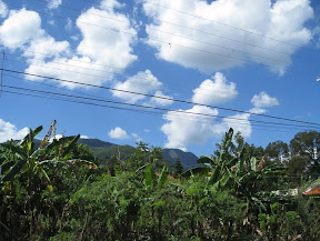 The view of Mt Isabela from the front of the house.