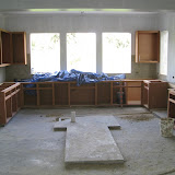 Cabinets that were under the tarp.