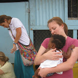 Holding a young one in Chichigua (and doing a quick well child exam).