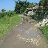 The day after rain we have to deal with muddy roads.