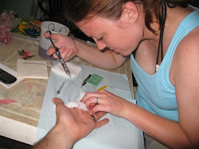 Step one: numb the pain.