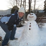 Lauren made a frosty friend... he lasted a day before the sun came out.
