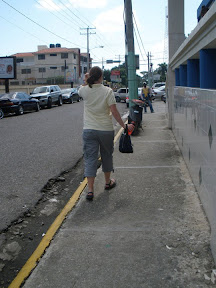 Walking down the street... with the blood in the lunch bag. Walking down the street... with the blood in the lunch bag.