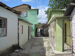 One of the streets/alleyways many of the kids live on