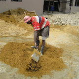 Step 2: spread the sifted sand on the ground
