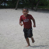 Leuri wore himself out running back and forth from the water to the trees.