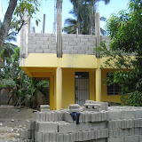 Blocks on the ground and on the second floor.