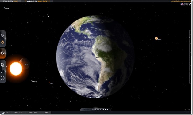 sistema solar geocentric view