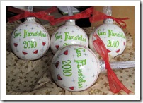 Custom Glass ornament set - San Fransistas