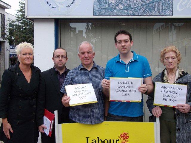 Morecambe and Lunesdale Labour Party protest against VAT in Morecambe