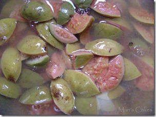 Mermelada de Guayaba, guayabas en agua